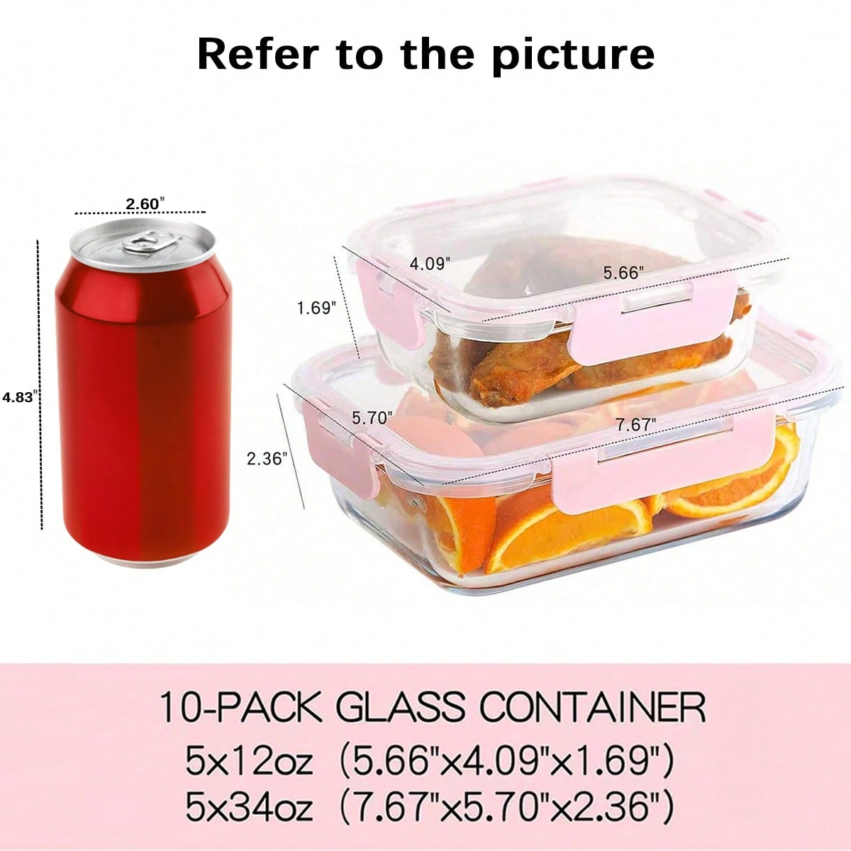 10 Pack Glass Meal Prep Contai - огляд і ціна Meal Prep Oven Safe Containers