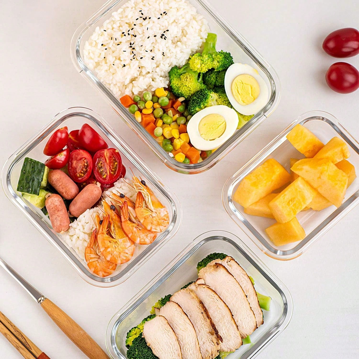 10 Pack Glass Meal Prep Contai - огляд і ціна Meal Prep Oven Safe Containers
