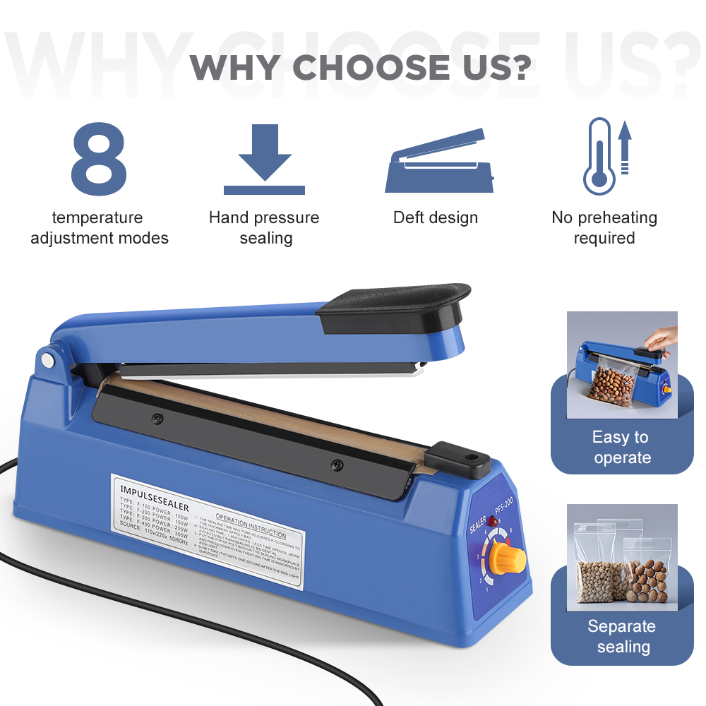 Impulse Sealer Machine Kitchen - огляд і ціна Meal Prep Vacuum Seal