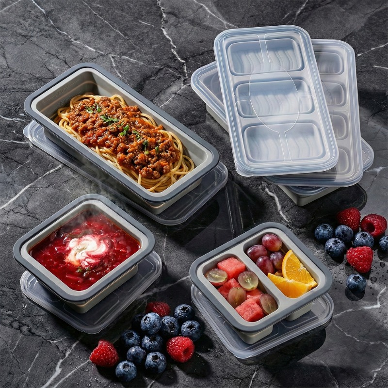 Silicone Freezer Tray with Lid - огляд і ціна Meal Prep Oven Safe Containers