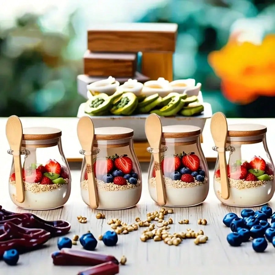 4 Pack Overnight Oats Containe - огляд і ціна Meal Prep Yogurt Parfait