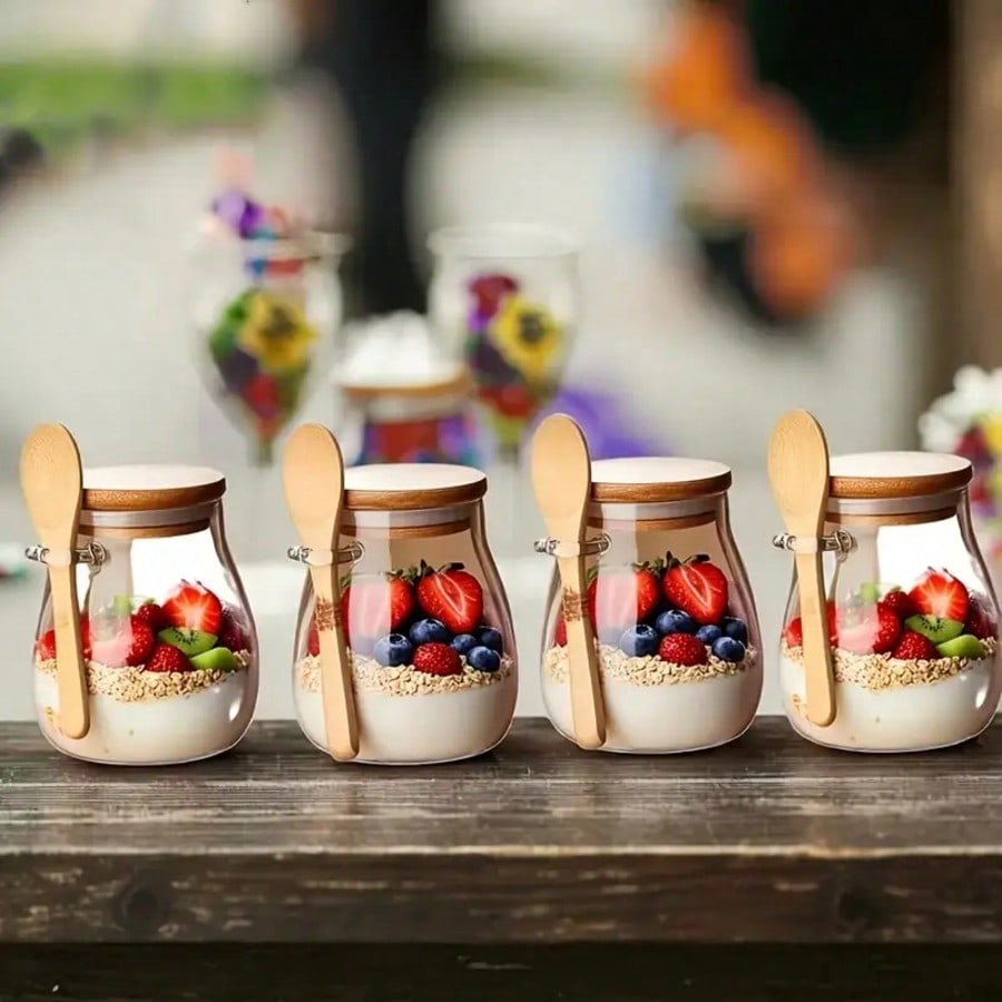 4 Pack Overnight Oats Containe - огляд і ціна Meal Prep Yogurt Parfait