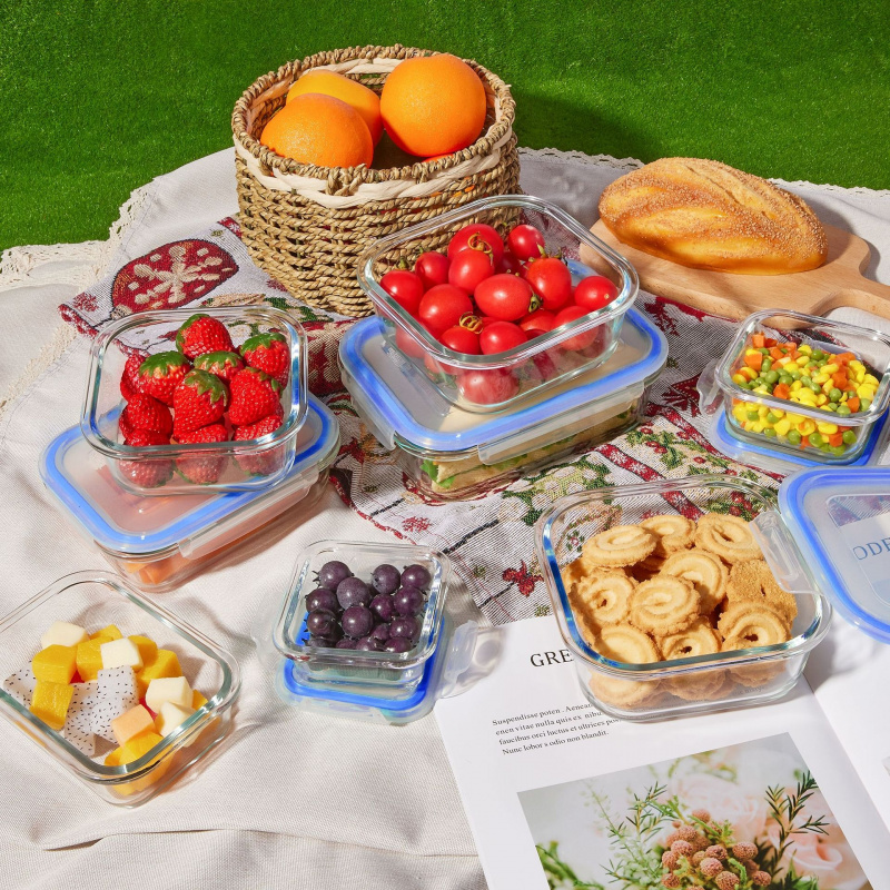 8Pcs Sealed Glass Food Storage - огляд і ціна Meal Prep Oven Safe Containers