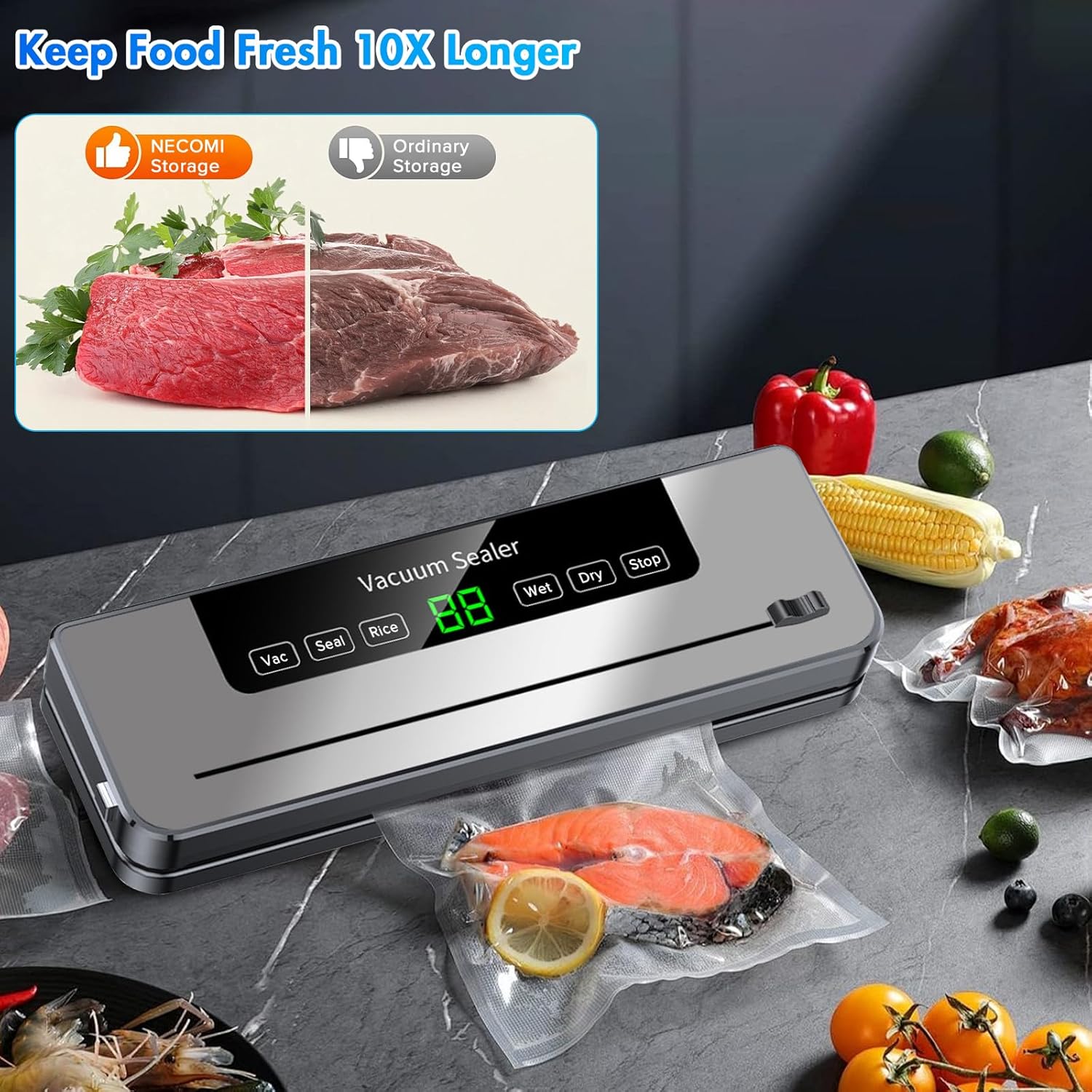 Vacuum Sealing Machine with 10 - огляд і ціна Meal Prep Vacuum Seal