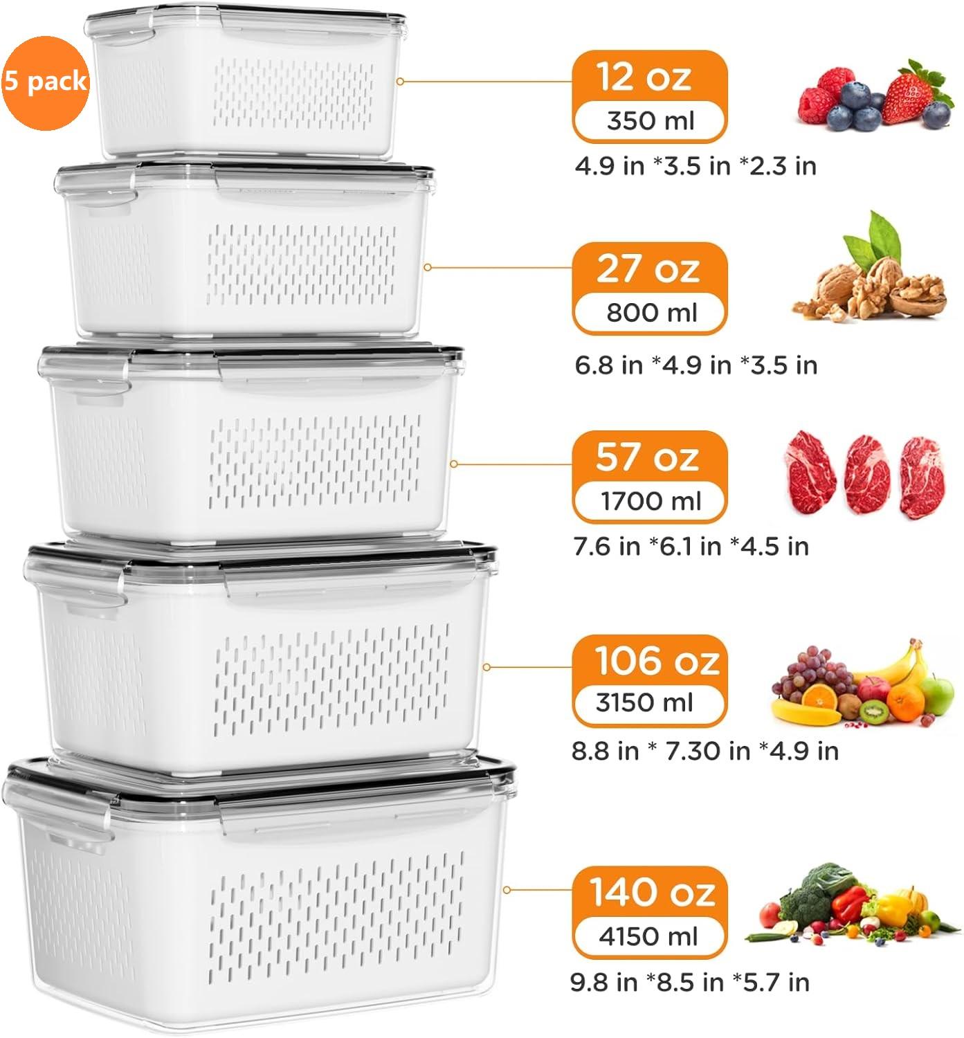 4/5/6/8Pcs Airtight Food Stora - огляд і ціна Meal Prep Oven Safe Containers