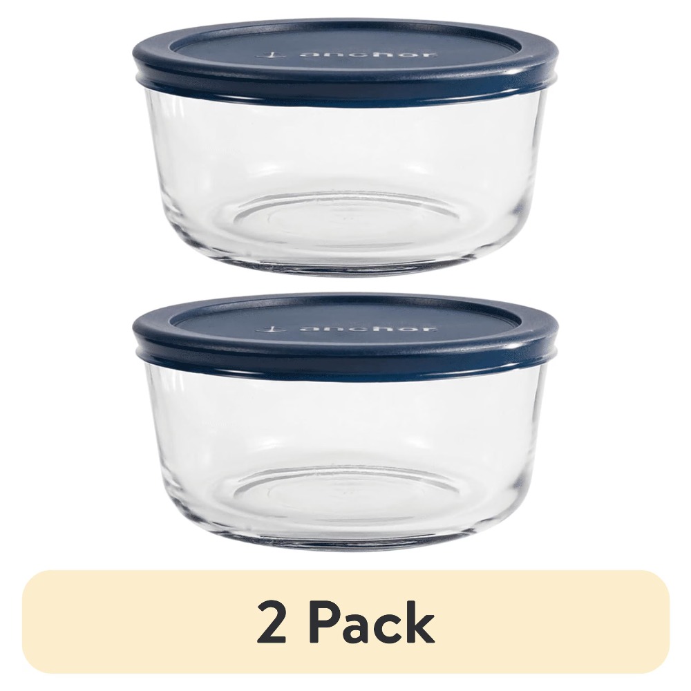 2 Pack Round Glass Food Storag - огляд і ціна Meal Prep Oven Safe Containers