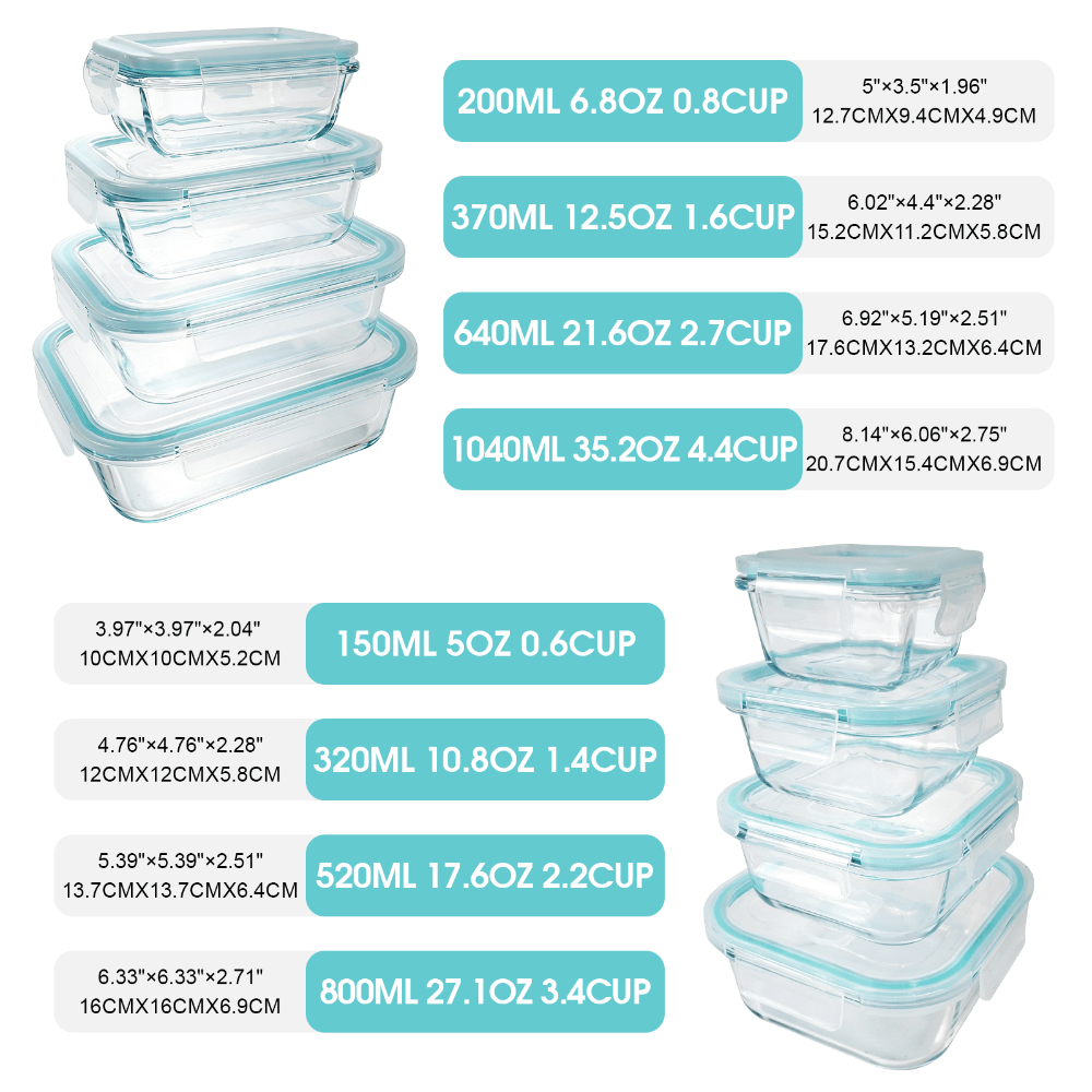 24 Pcs Glass Food Storage Cont - огляд і ціна Meal Prep Oven Safe Containers