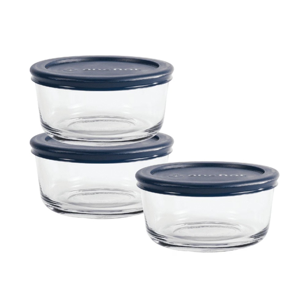 3 Pack 2 Cup Round Tempered Gl - огляд і ціна Meal Prep Oven Safe Containers