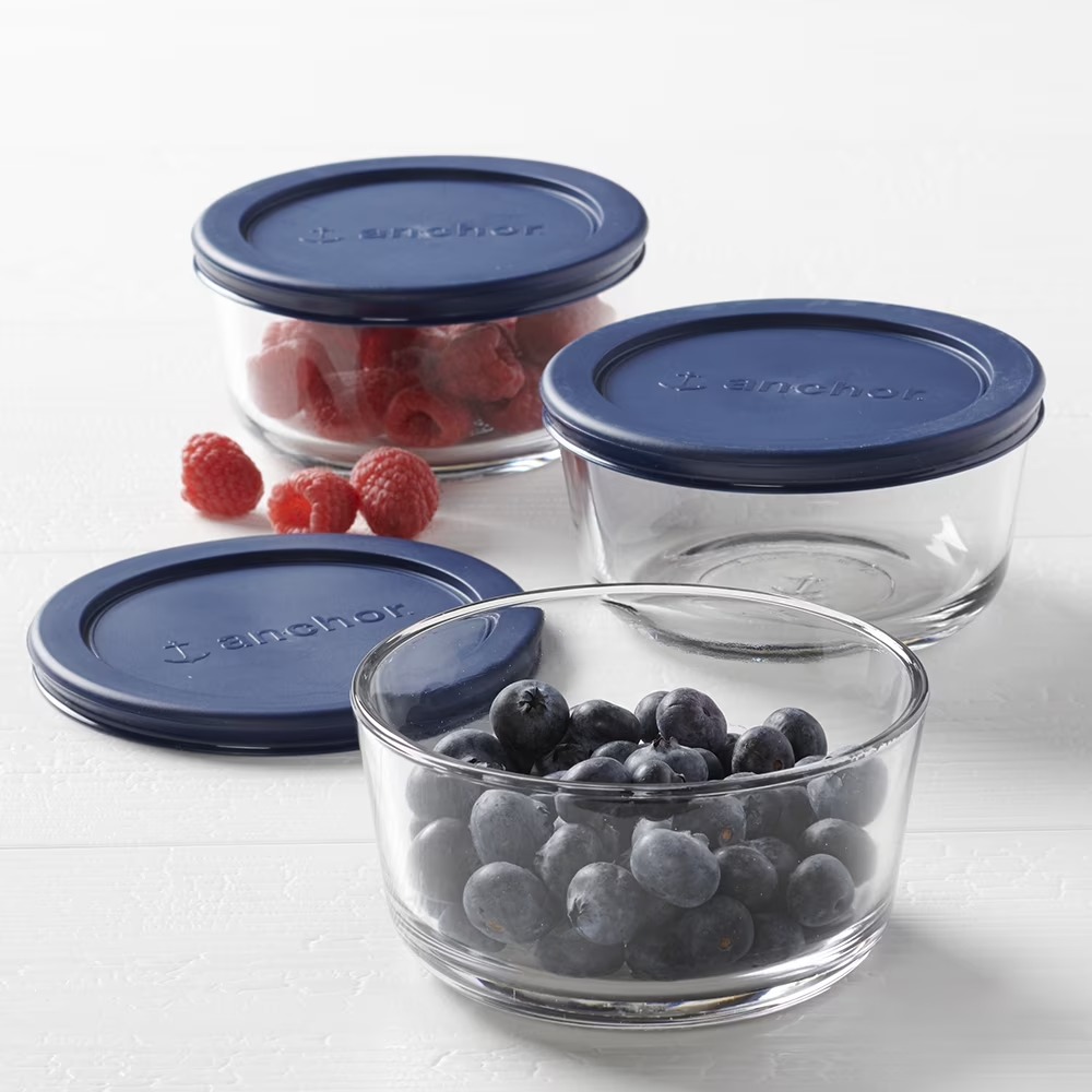 3 Pack 2 Cup Round Tempered Gl - огляд і ціна Meal Prep Oven Safe Containers